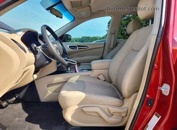 5N1DR2MN7HC681949 2017 NISSAN PATHFINDER Red Dashboard view