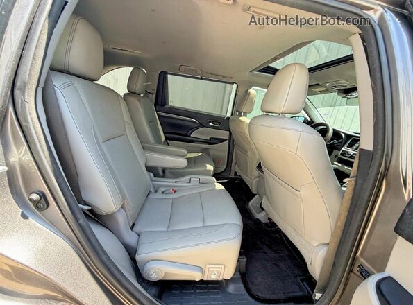 5TDYZRFH0HS188103 2017 TOYOTA HIGHLANDER Gray წინა სალონის ხედი