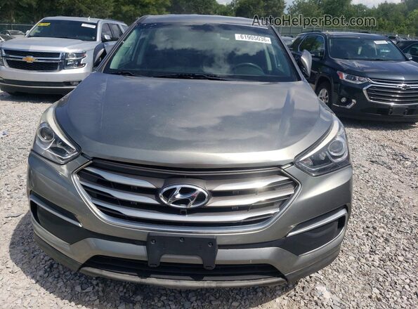 5XYZT3LB6JG557830 2018 HYUNDAI SANTA Gray Widok z tyłu