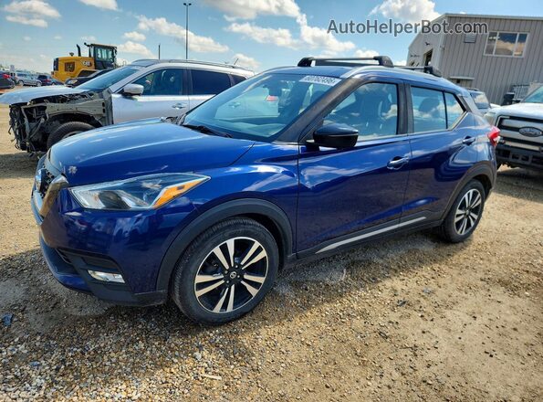 3N1CP5CU3KL509495 2019 NISSAN KICKS Blue Trasero izquierdo