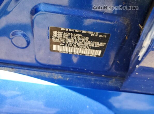 JF1VA2M67G9804241 2016 SUBARU WRX Blue VIN sticker view