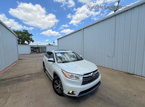 5TDKKRFH9GS155738 2016 TOYOTA HIGHLANDER White Задня ліва чверть