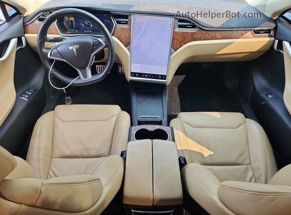 5YJSA1E11HF190594 2017 TESLA MODEL Black Vista del cuadro de instrumentos
