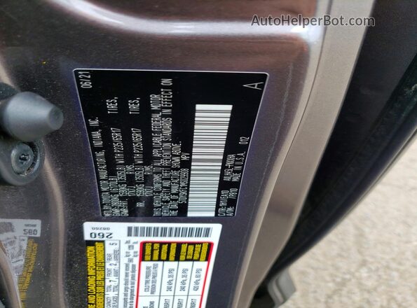 5TDYSKFC1MS029908 2021 TOYOTA SIENNA Charcoal Սալոնի 360 աստիճան տեսք