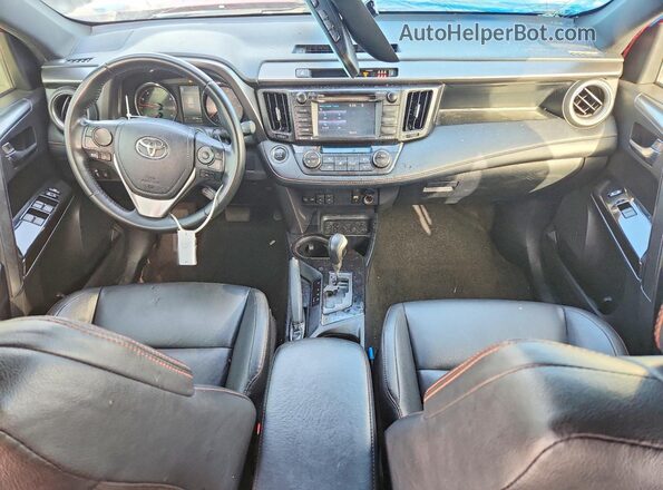 JTMNFREV0JD124681 2018 TOYOTA RAV4 Red Instrument cluster view