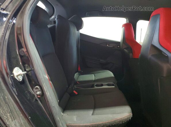 SHHFK8G74JU202363 2018 HONDA CIVIC Black Widok wnętrza z tyłu