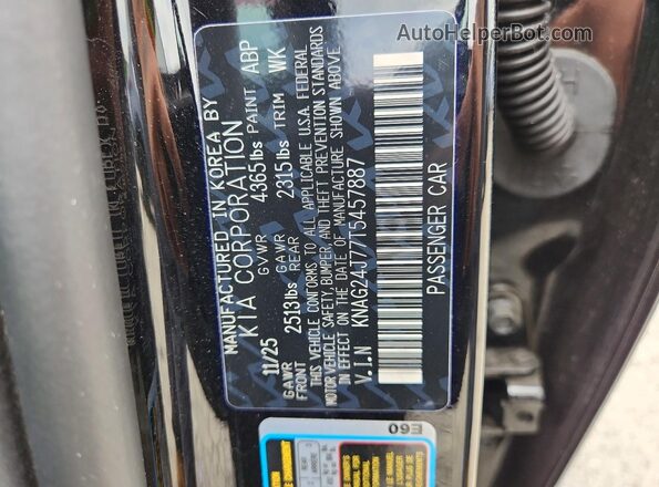 KNAG24J77T5457887 2026 KIA K5 Black Widok wnętrza 360 stopni