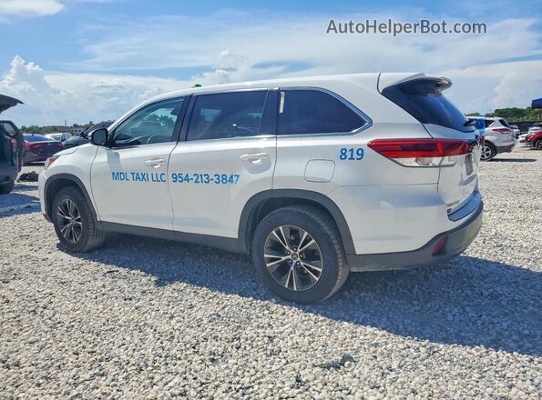 5TDZZRFH9KS304166 2019 TOYOTA HIGHLANDER White Задня права чверть