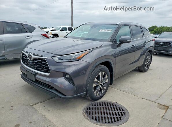 5TDGZRBH3NS586970 2022 TOYOTA HIGHLANDER Gray უკანა მარცხენა