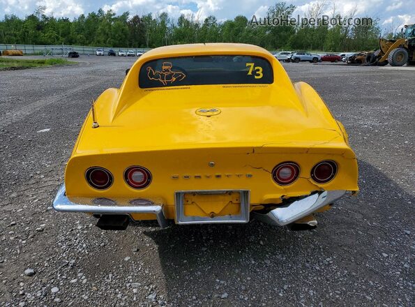 1Z37J3S413935 1973 CHEVROLET CORVETTE Yellow Vista trasera