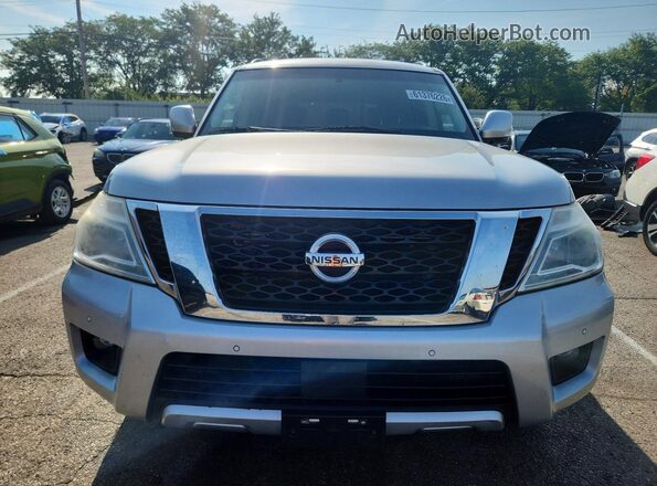 JN8AY2NC6H9504317 2017 NISSAN ARMADA Silver Вид ззаду
