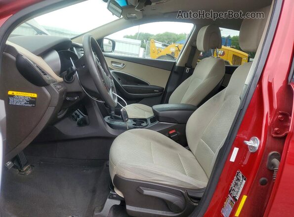 5XYZTDLB8HG394954 2017 HYUNDAI SANTA Red წინა პანელის ხედი