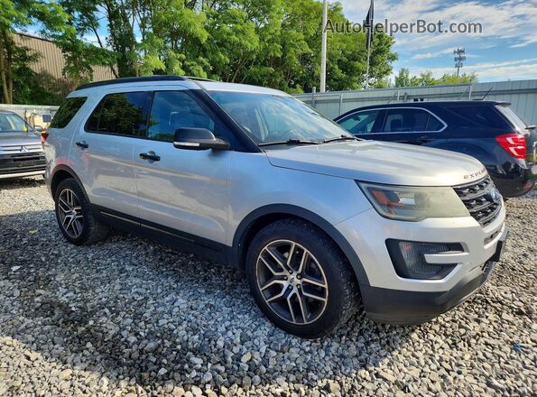 1FM5K8GT3GGA25423 2016 FORD EXPLORER Silver Вид спереду