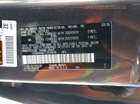 5TDAAAA67TS019916 2026 LEXUS TX Gray Սալոնի 360 աստիճան տեսք
