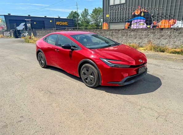 JTDADABU0S3029109 2025 TOYOTA PRIUS Red უკანა მარცხენა