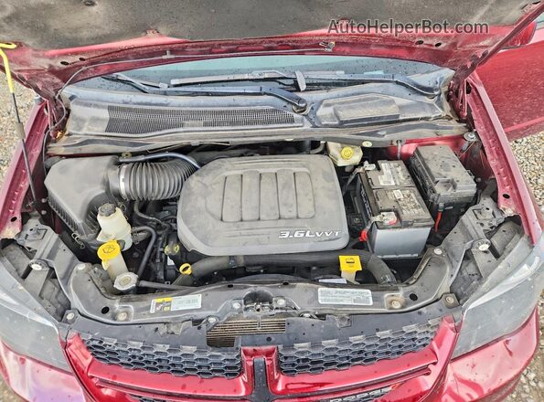 2C4RDGEG8JR285113 2018 DODGE GRAND Maroon Widok naklejki z numerem VIN