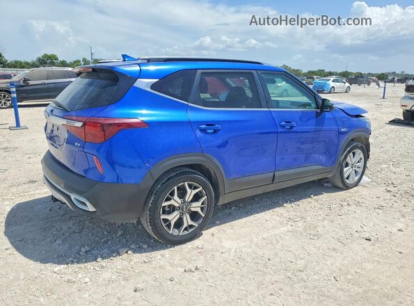 KNDERCAA1M7130001 2021 KIA SELTOS Blue Trasero derecho