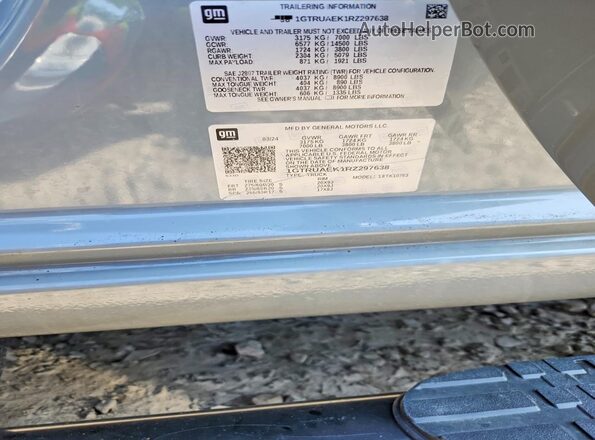 1GTRUAEK1RZ297638 2024 GMC SIERRA Gray Widok naklejki z numerem VIN