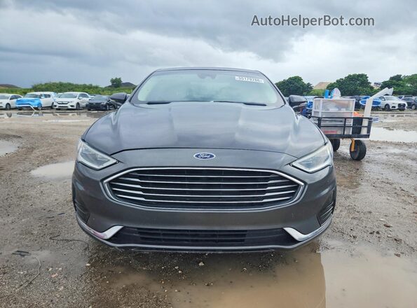 3FA6P0MU6KR137357 2019 FORD FUSION Угольный Вид сзади