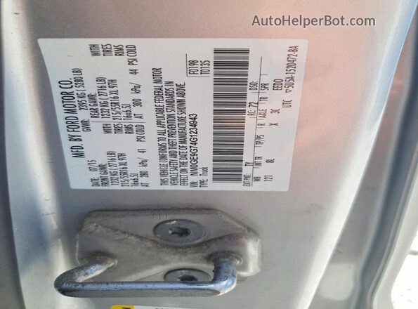 NM0GE9G74G1234943 2016 FORD TRANSIT Silver სალონის 360-გრადუსიანი ხედი