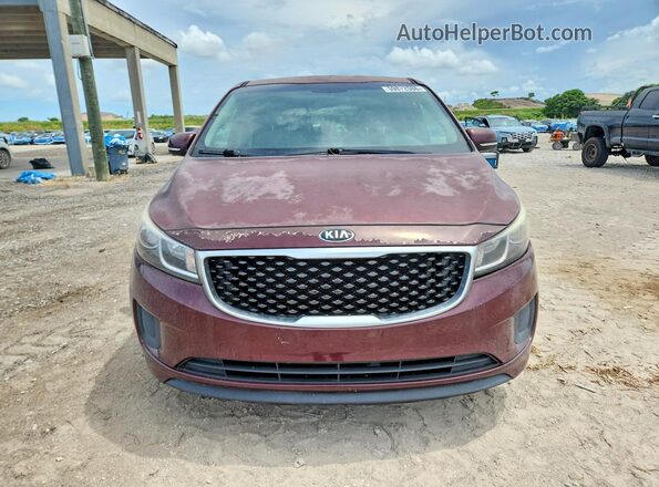 KNDMB5C16H6241163 2017 KIA SEDONA Maroon Rear view