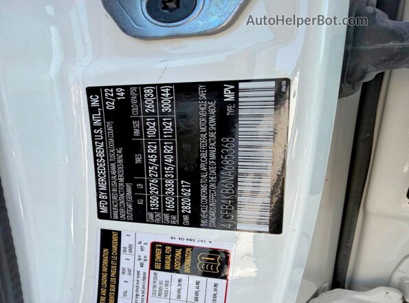 4JGFB4KB6NA685368 2022 MERCEDES-BENZ GLE White 