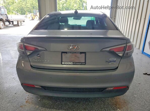 KMHE54L28HA059763 2017 HYUNDAI SONATA Gray Вид салону спереду