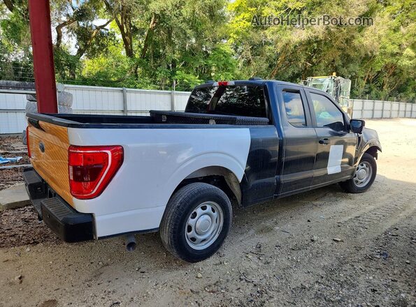 1FTEX1CP6NKD93398 2022 FORD F150 Black Передня права чверть