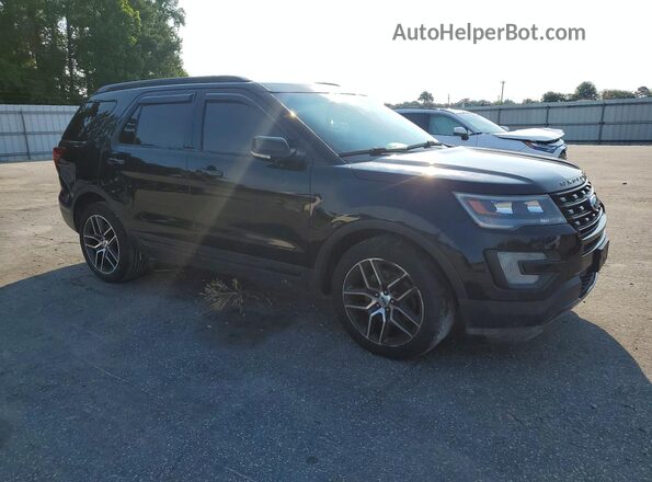 1FM5K8GT1GGC89384 2016 FORD EXPLORER Black Դիմացի տեսք