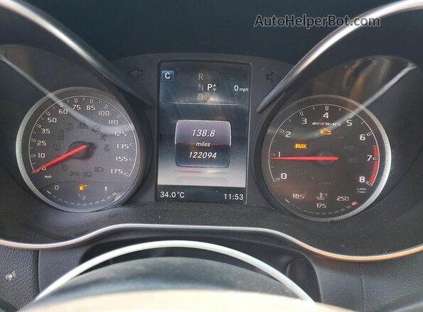 55SWF6EB9HU198109 2017 MERCEDES-BENZ C Black უკანა სავარძლების ხედი
