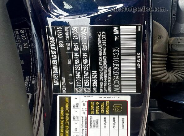 WDC0G4KB3GF014235 2016 MERCEDES-BENZ GLC-CLASS Blue Rear seats view