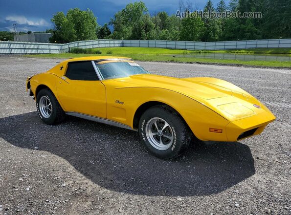 1Z37J3S413935 1973 CHEVROLET CORVETTE Yellow Delantero derecho
