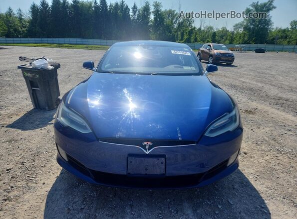 5YJSA1E16GF148422 2016 TESLA MODEL S Синий Вид сзади