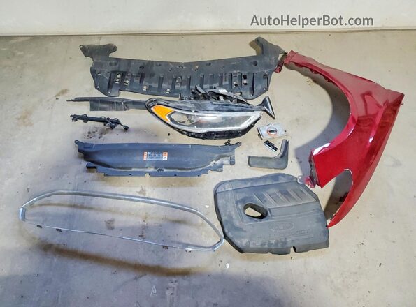 3FA6P0HD7JR154354 2018 FORD FUSION Red Vista de la etiqueta del VIN
