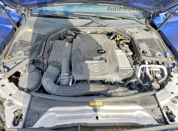WDDWJ4KB1HF331939 2017 MERCEDES-BENZ C Blue Vista del compartimento del motor