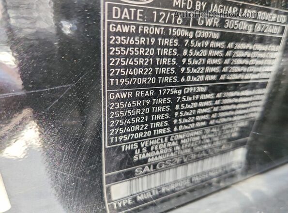SALGS2FV3HA328499 2017 LAND ROVER RANGE Black Սալոնի 360 աստիճան տեսք