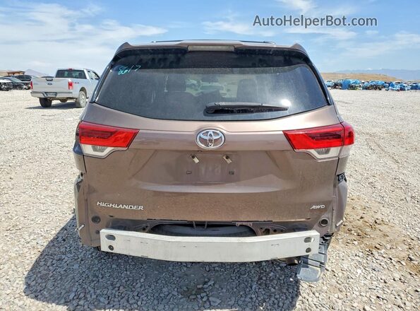 5TDBZRFH8KS982070 2019 TOYOTA HIGHLANDER Brown წინა სალონის ხედი
