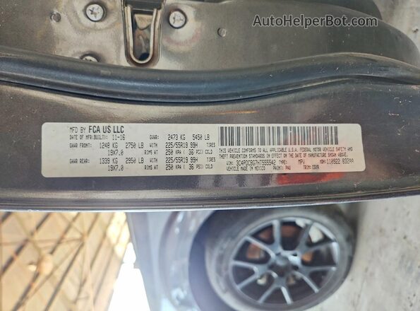 3C4PDCBG7HT555542 2017 DODGE JOURNEY Charcoal Widok wnętrza 360 stopni