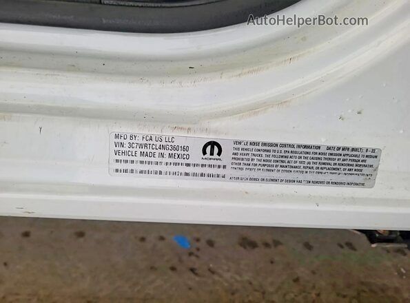 3C7WRTCL4NG360160 2022 RAM 3500 White Vista interior trasera