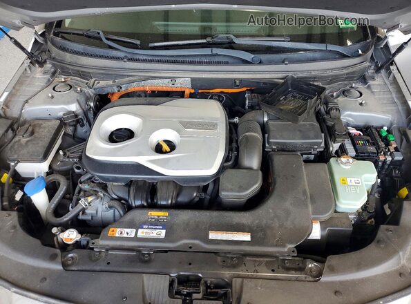 KMHE54L28HA059763 2017 HYUNDAI SONATA Gray Вид підкапотного простору