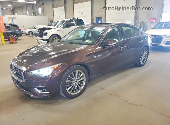 JN1EV7AR7JM444955 2018 INFINITI Q50 Brown Rear left