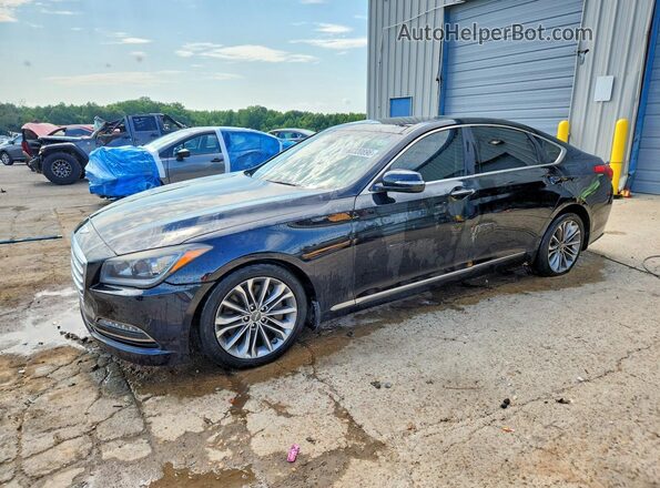 KMHGN4JE1GU106389 2016 HYUNDAI GENESIS Black Trasero izquierdo