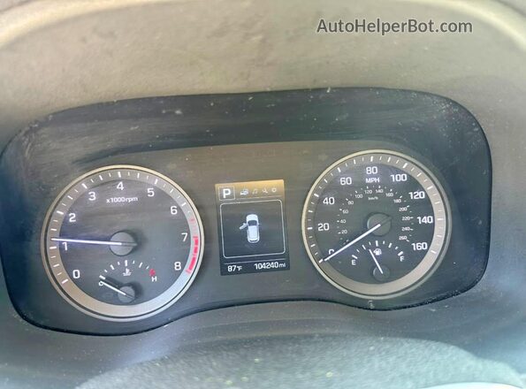 KM8J3CA25JU691996 2018 HYUNDAI TUCSON Blue ხელსაწყოთა პანელის ხედი