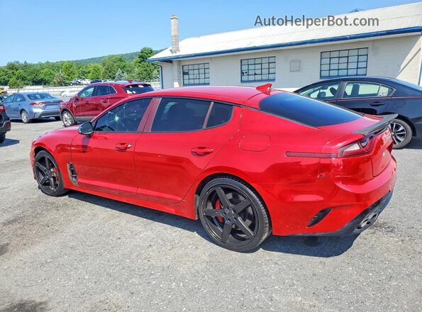 KNAE35LC6K6063939 2019 KIA STINGER Red Trasero derecho