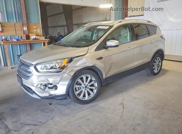 1FMCU9JD7HUF07629 2017 FORD ESCAPE Beige Trasero izquierdo