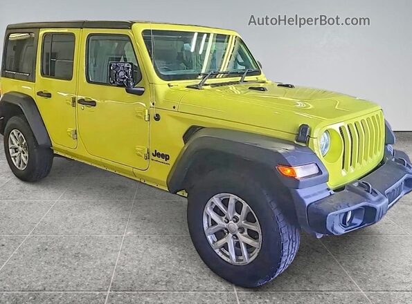 1C4HJXKN3PW611892 2023 JEEP WRANGLER Yellow Rear left