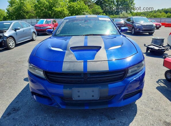 2C3CDXHG4JH223624 2018 DODGE CHARGER Blue Հետևի տեսք