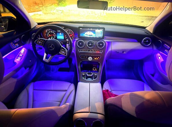 WDDWF8DB9KR482992 2019 MERCEDES-BENZ C-CLASS Синий Вид задних сидений