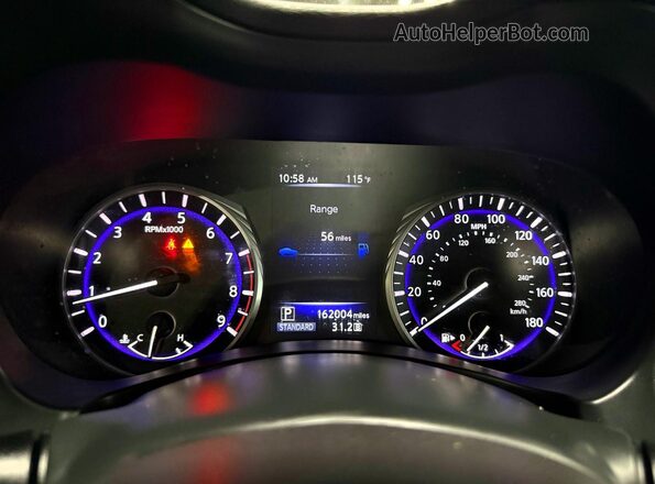 JN1EV7EL9JM391035 2018 INFINITI Q60 Black ხელსაწყოთა პანელის ხედი