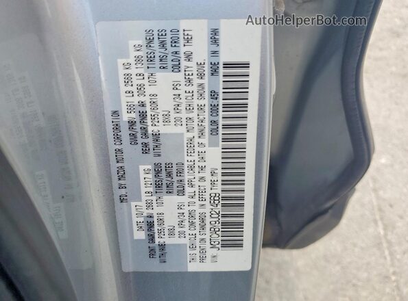 JM3TCABY9J0214569 2018 MAZDA CX-9 Silver Vista de la etiqueta del VIN